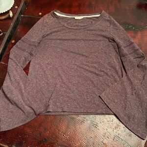 La hearts crop flare sleeve